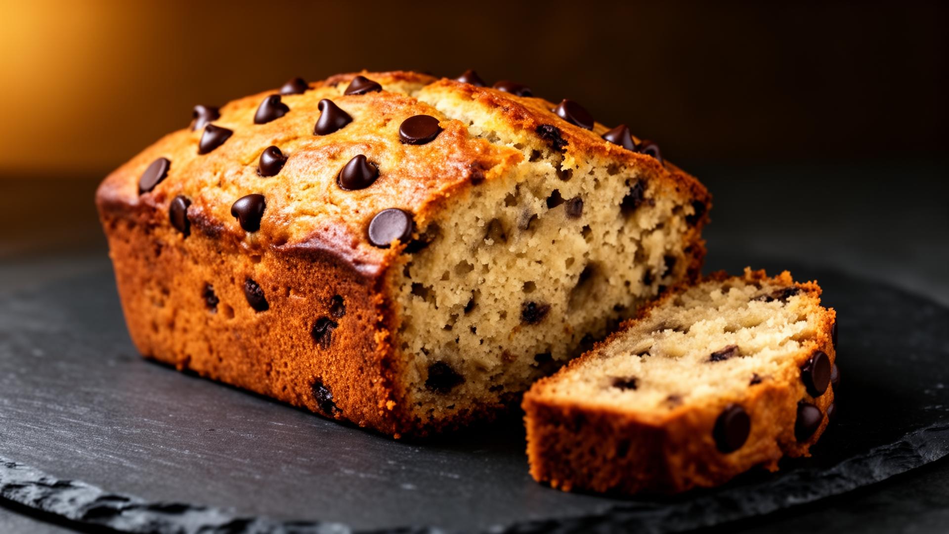 CAKED high-protein banana chocolate chip loaf